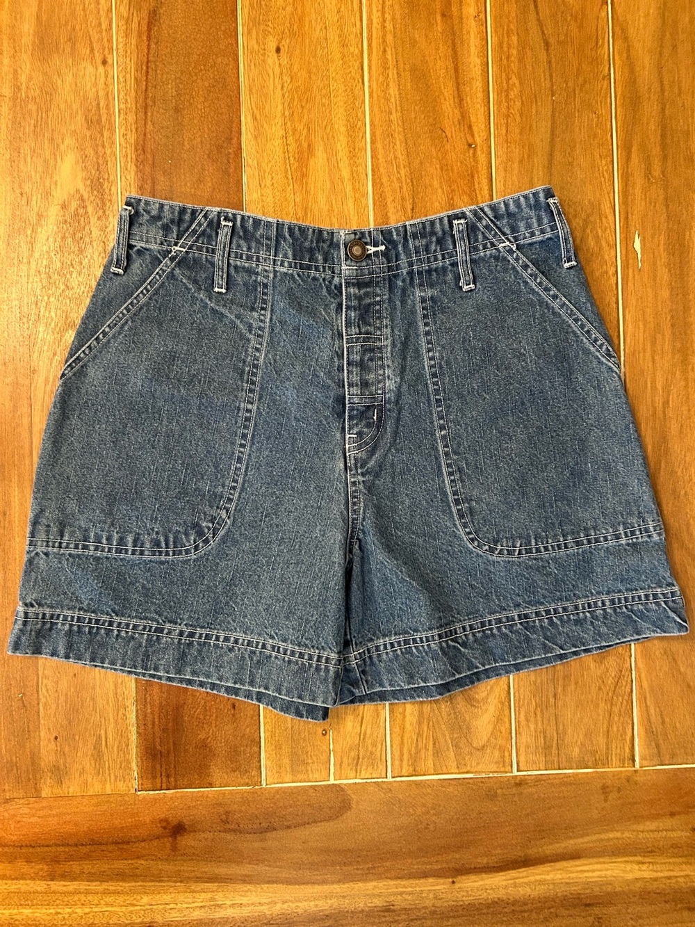 Vintage Montana Blues Classic High Rise Denim Shorts Womens 7 Blue 90s Carpenter